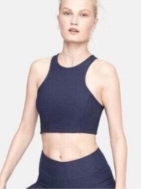 Outdoor Voices Athena Crop Tank in black, size small
